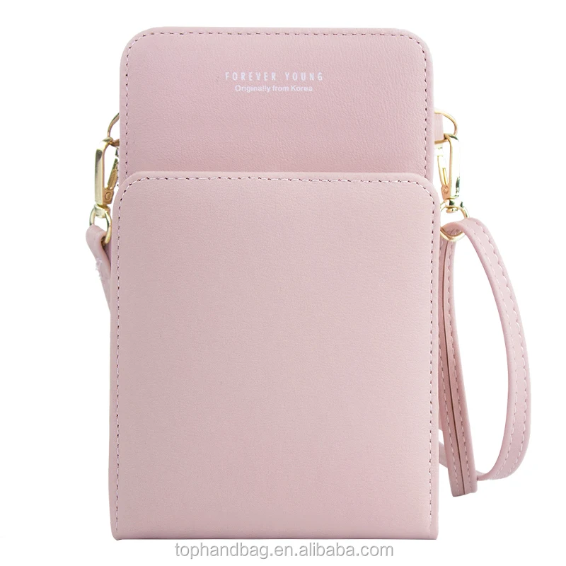 New Latest Pu Leather Mobile Phone Carry Shoulder Bag With Long Strap ...