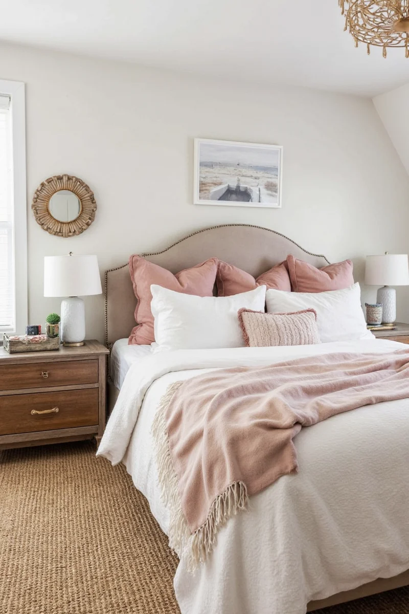 Cozy Bedroom with Soft Blue Walls