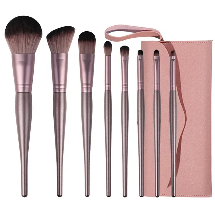 

Private label makeup brush set white eyeshadow blending brush custom label 8 pcs makeup brush set