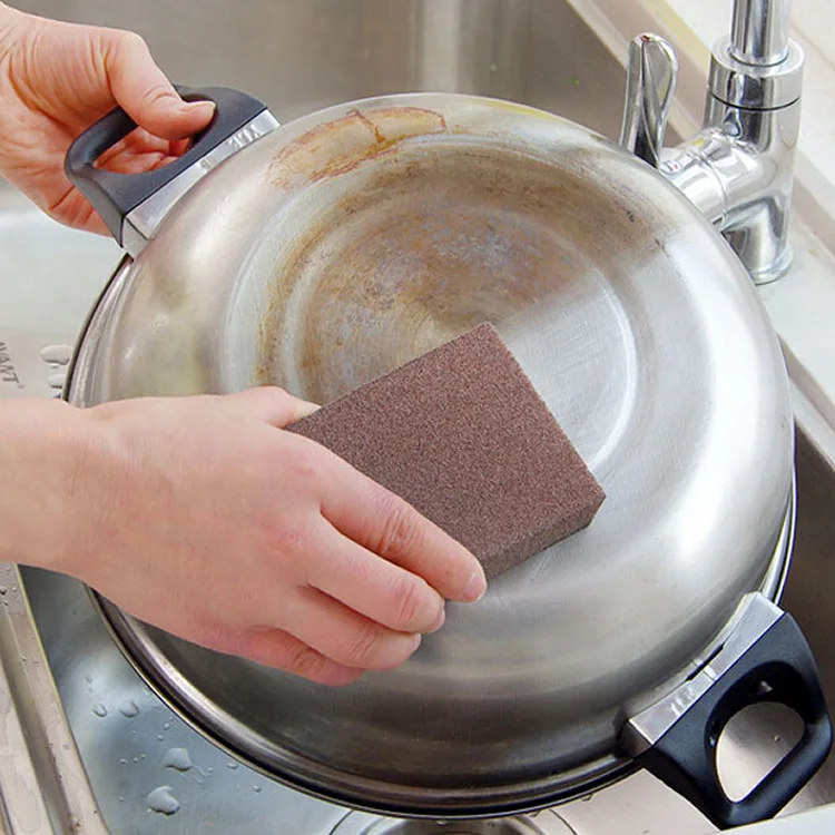 

Thick Brown Mid Density Kitchen Descaling Cleaning Rust Removal Decontamination Sponge