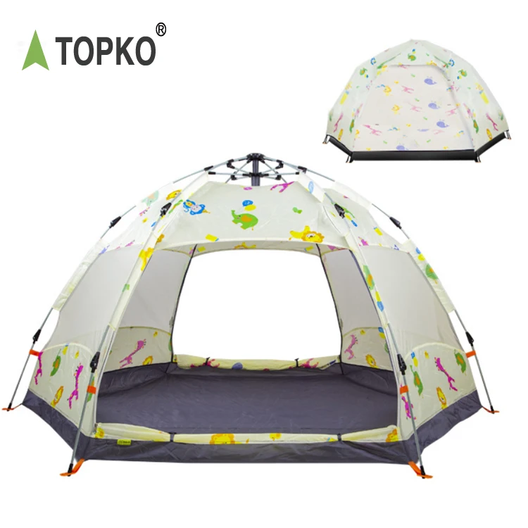 

TOPKO ultralight double layer outdoor hiking backpacking tent, Water blue,blue, orange