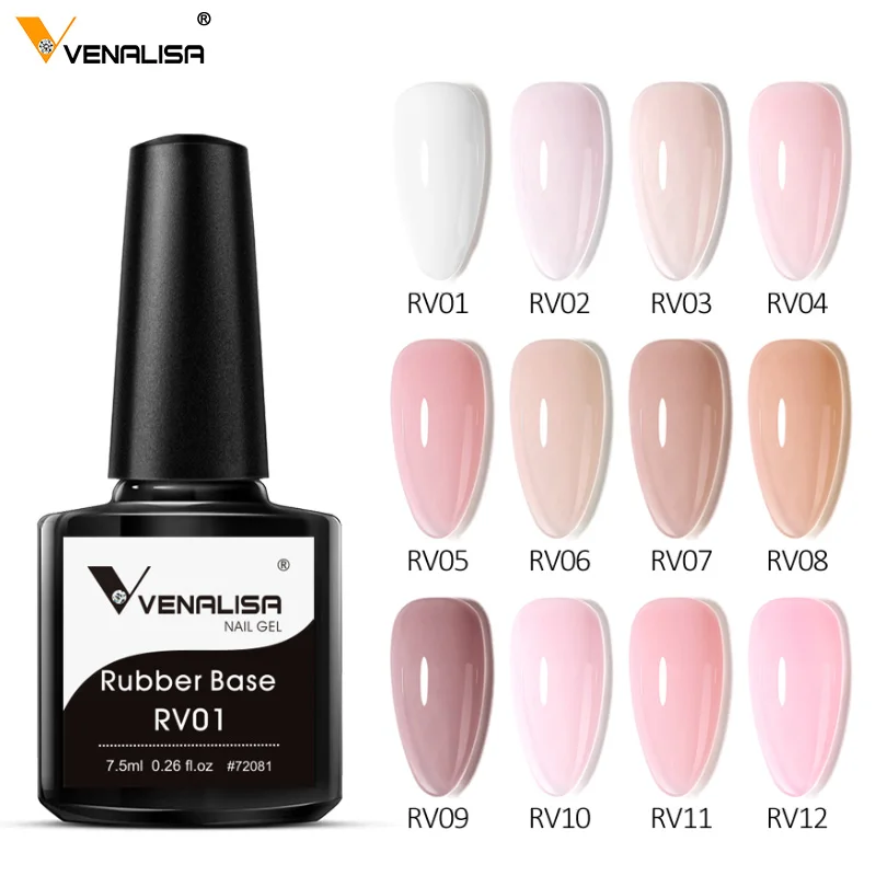 

Venalisa New Color Rubber Base Coat 2 in 1 Rubber Base UV Gel Polish