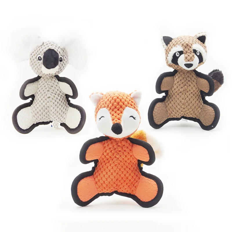 

Good quality and price of plush soft Brown bear plush toy for dog training toy for dog