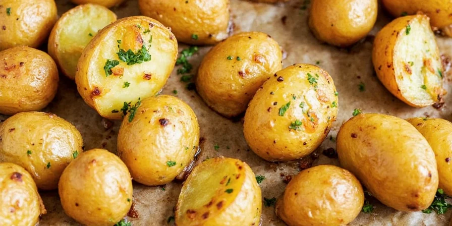 Herb Roasted Potatoes on a tray