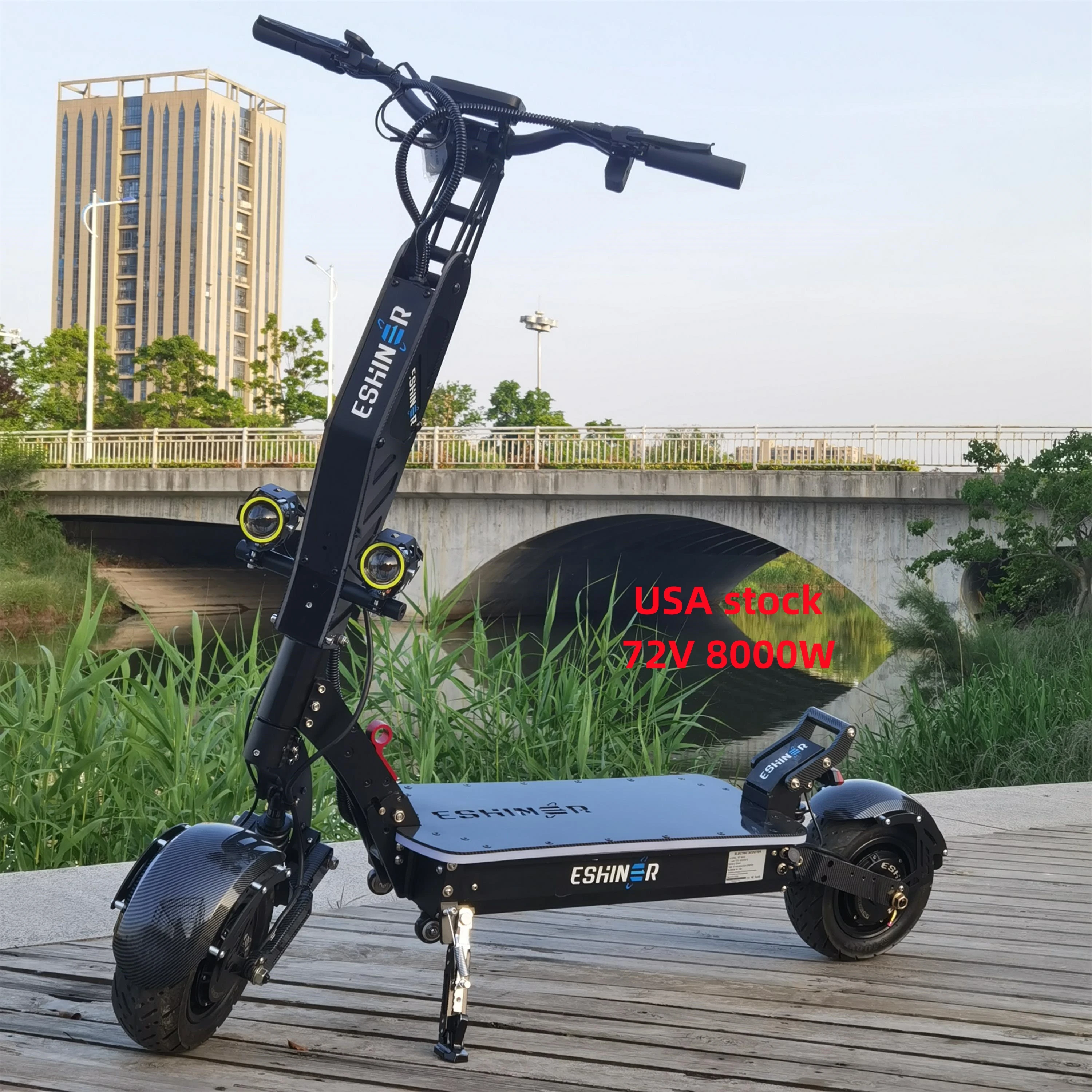 

USA warehouse free shipping NFC function 72V 8000w Energy output adjustable electric scooter dual motor wholesale e scooter