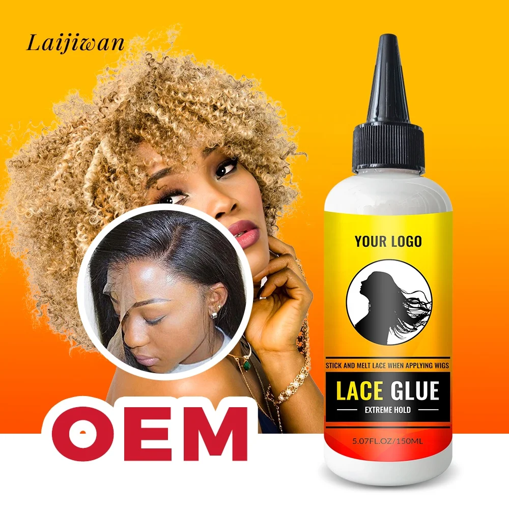 

Custom logo Private Label Large Bottle Hair Front Lace Wig Water proof Hair Glue Strong Hold Lace Active Lace Glue Adhesive