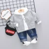 2019 new hot selling white hoodie pant jacket three pieces punk rock baby clothes teenage unique girls clothing