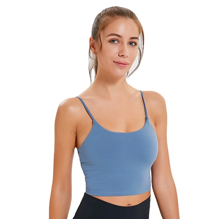 

Women Soft Compression Full Supportive Yoga Sports Bra with Removable Cups