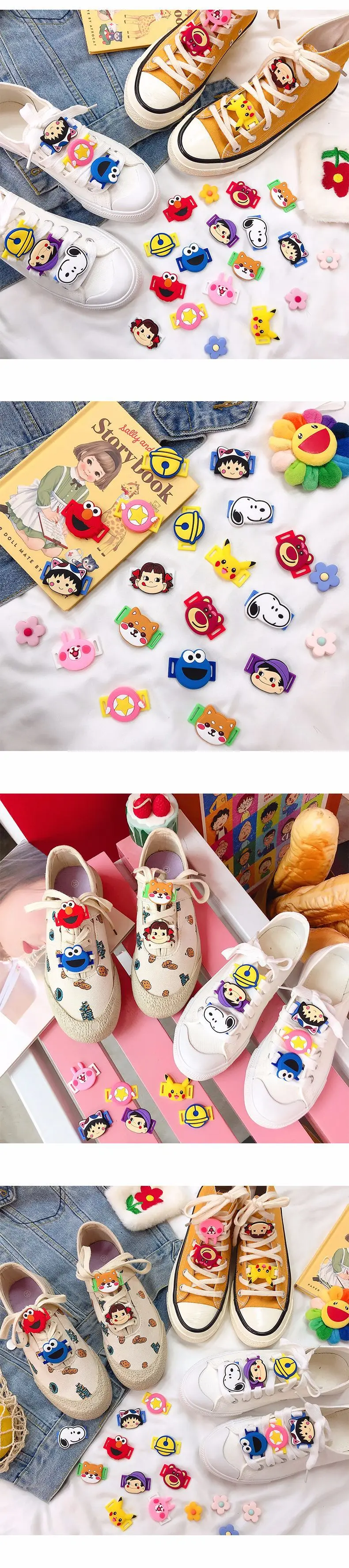 Wholesale Bulk Pvc Cartoon Sneaker Shoelace Charms For Shoes