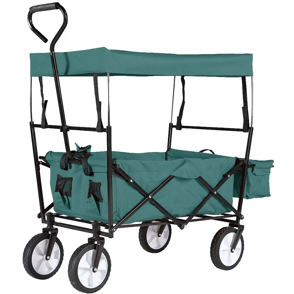 Wagon Stroller Push Pull Folding Outdoor Baby For Kids Children And Child Polyester Stainless
