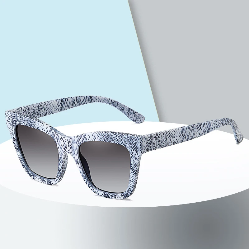 

SKYWAY New Retro Fashion Sunglasses Women Trendy Snakeskin Pattern Big Frame Glasses New Sunglasses