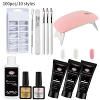 

China nail supplies 30ml 8 colors uv builder nail extension polygel kit