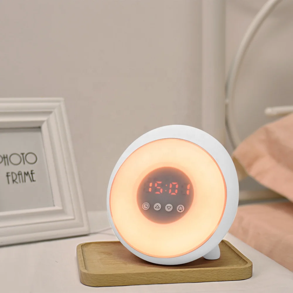 عرض ساخن ساعة منبه رقمية لأشعة الشمس للاستيقاظ للأطفال عبر الإنترنت مع