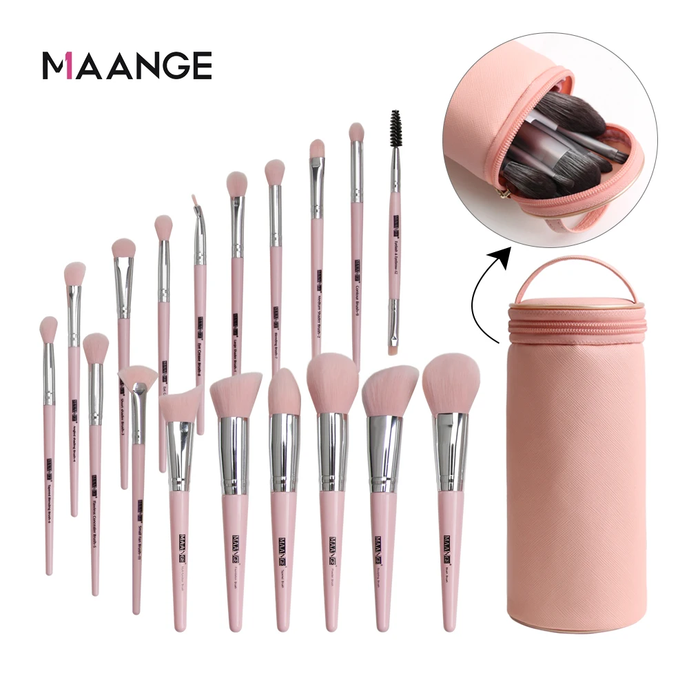 

6/18/20 Pcs Makeup Brushes Set with Bag Powder Foundation Cosmetic Eyebrow Eyeshadow Blending Brush Kits Beauty Maquiagem