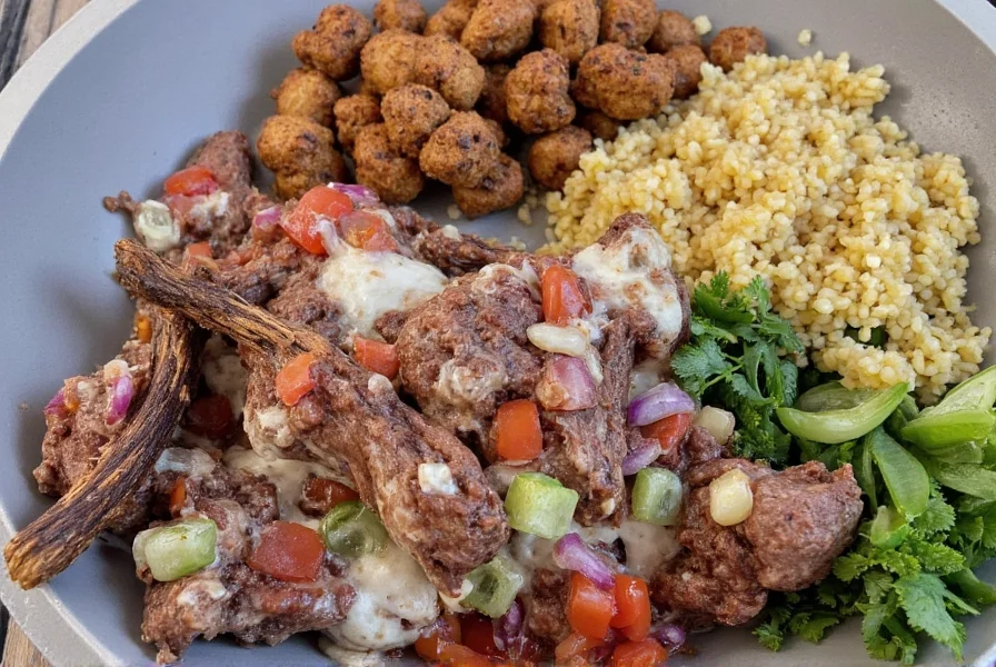 Gumbo served in a bowl with rice