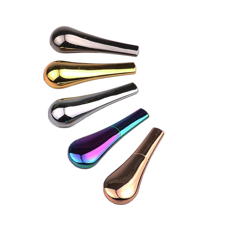 

For Dry Herb Metal Spoon Smoke Pipe Classic Colorful Magnetic tobacco Smoking Pipes, Colorful gradient, gold, black, silver