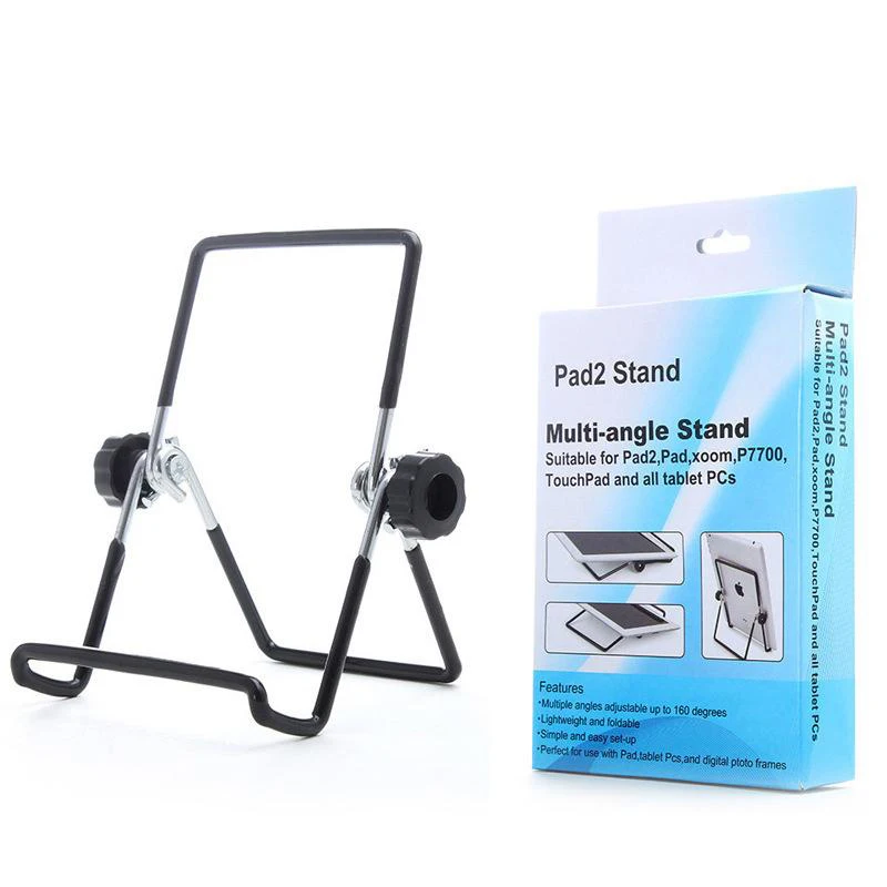 

Iron Metal Multi-angle Adjustable Folding 10 inch Mount Holder PC Stand For iPhone for iPad A13 Q88 Android tablet Hotsale, As the picture shown, random