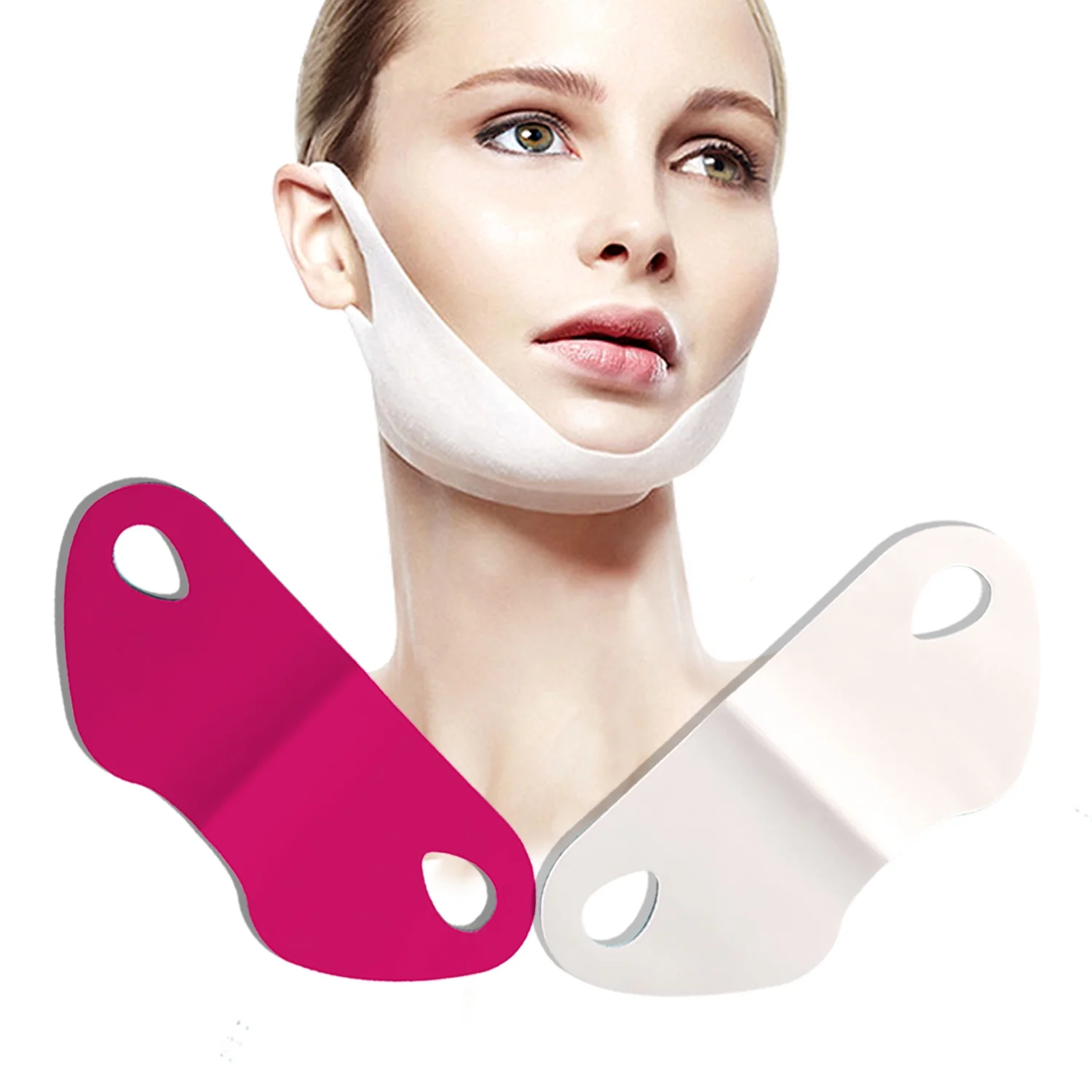 

Reducing Double Chin Moisturizing Hydrogel Fabric V Line Shape Lifting Slim Face Mask