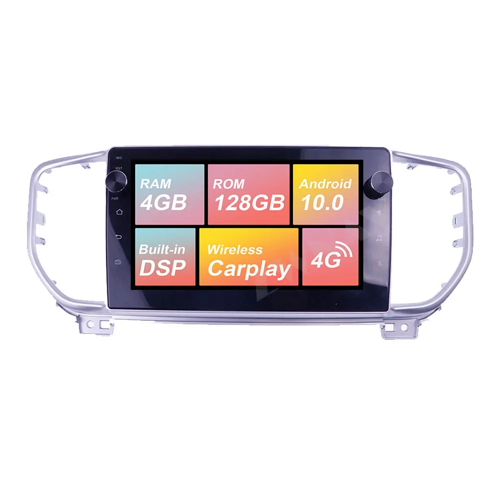 

Touch Screen Car DVD Player Android 10 4+128G For Kia KX5 2016-2018 GPS Navigation IPS Auto Radio Multimedia Heard Unit