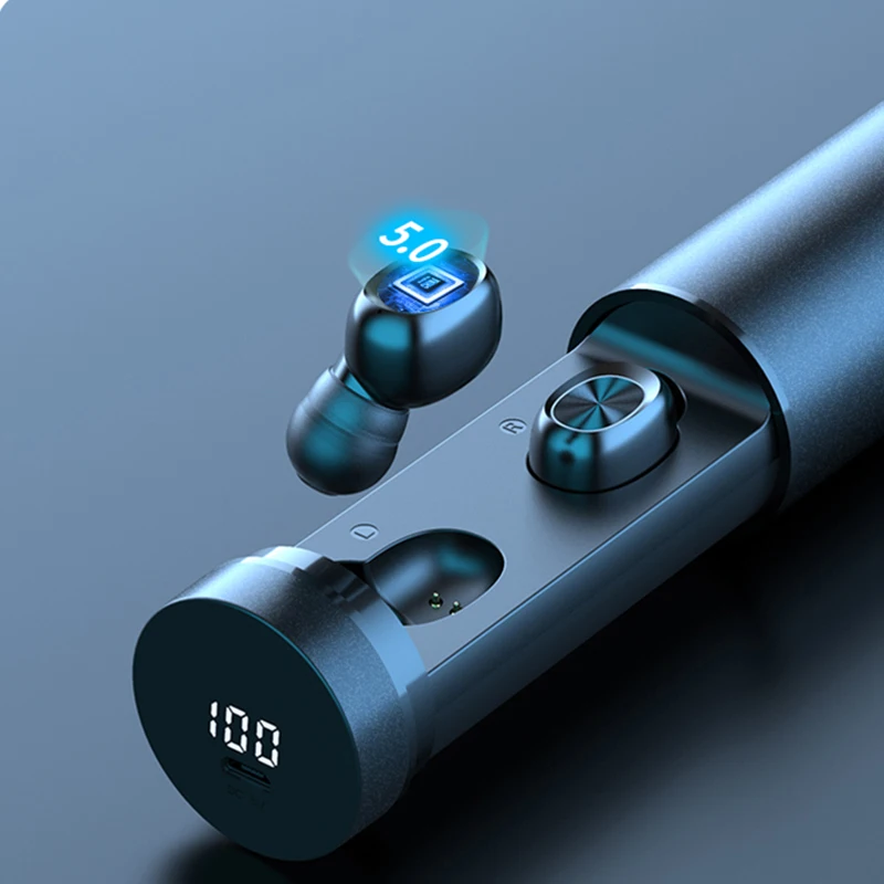 

New B9 TWS Earphone 5.0 Wireless 8D HIFI Sport Running Earbuds In-ear Headset Support iOS/Android Phones HD Call
