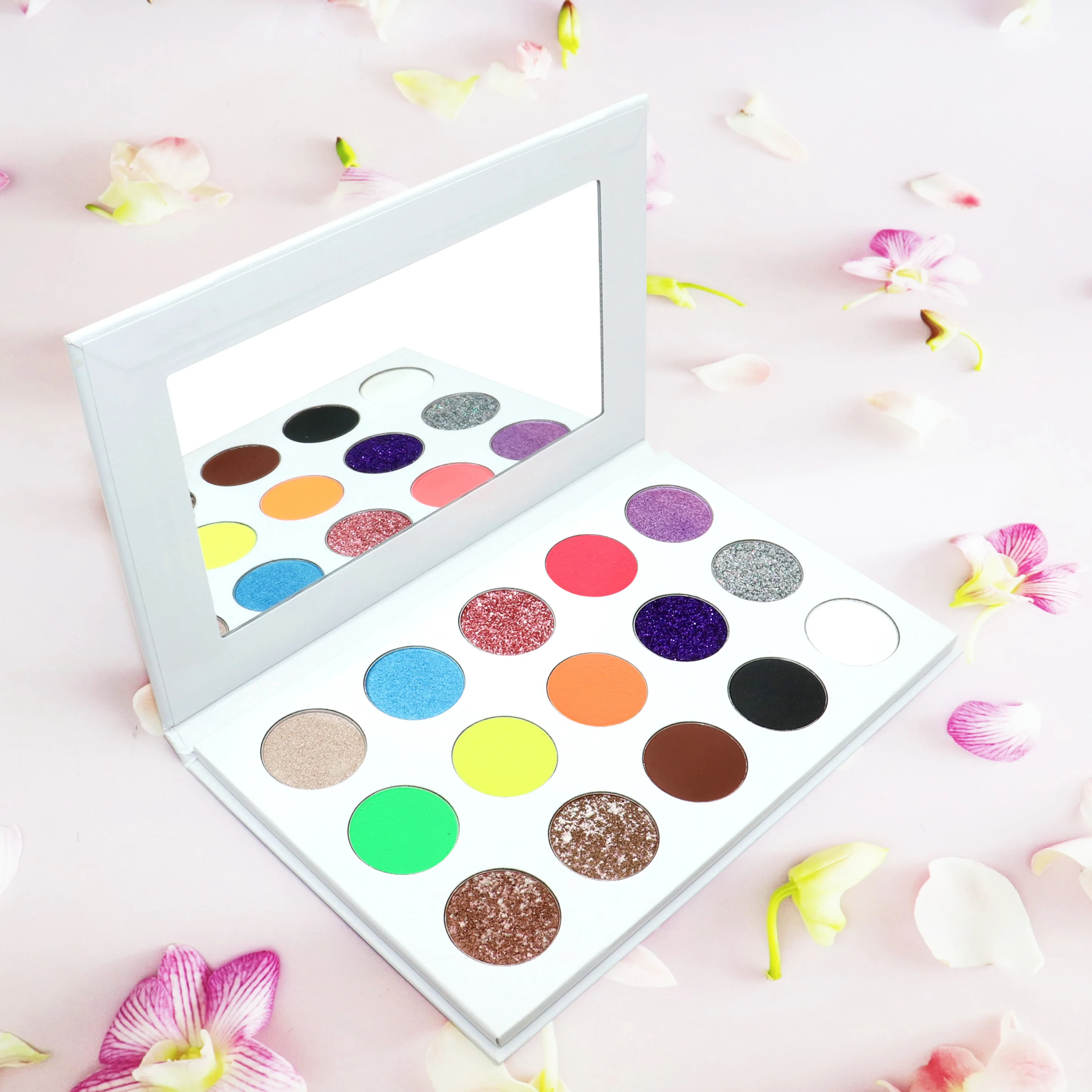 

Makeup cosmetics DIY 15 Colors Pick Your Color Private Label Pigmented Eyeshadow Palette