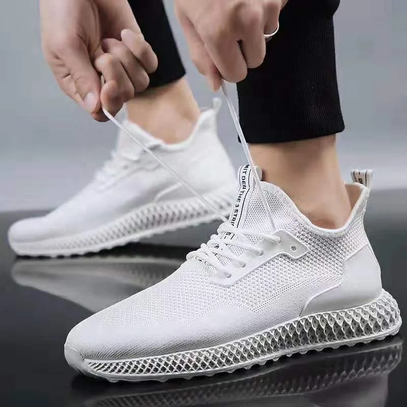 

2019 hot sale knit Sports Shoes air Light Weight fashion sneakers, Black red white