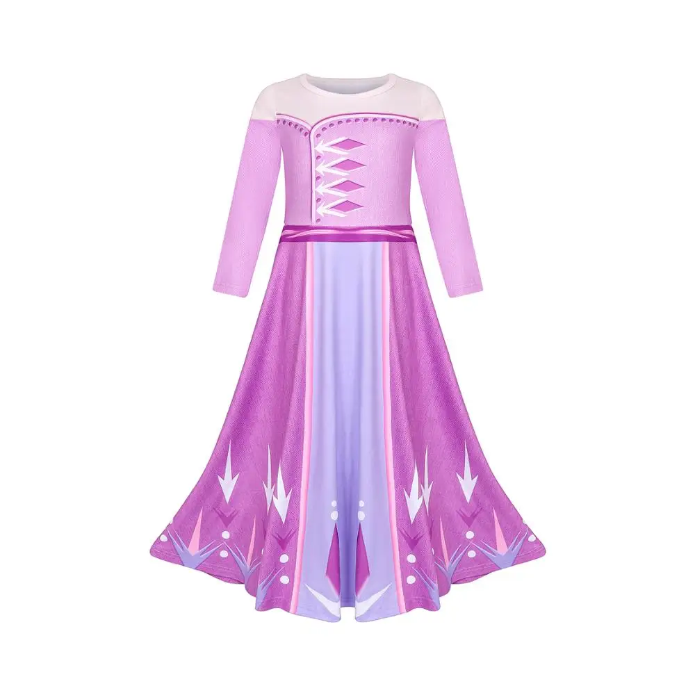 

Anna Elsa Girl Princess Dress Long Sleeve Queen Children Toddler Girl Dresses Snow White Kids Cospaly Dresses For Girls Costume