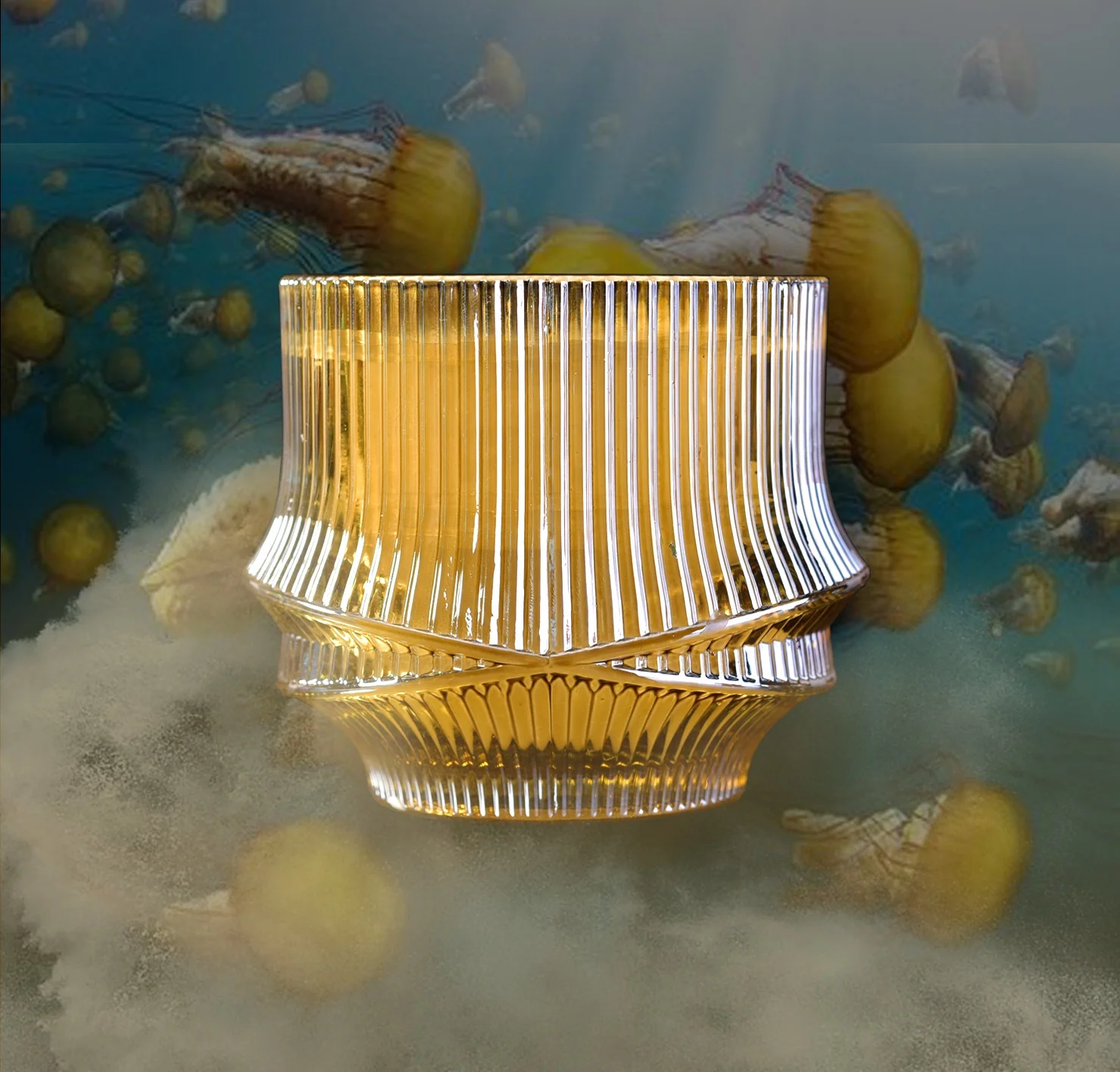 glass candle jar holders