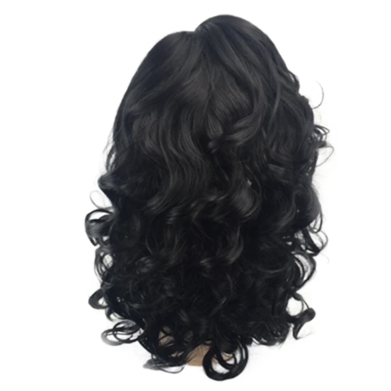 

European And American Ladies Short Curly Synthetic Brown Kinky Wig For Women