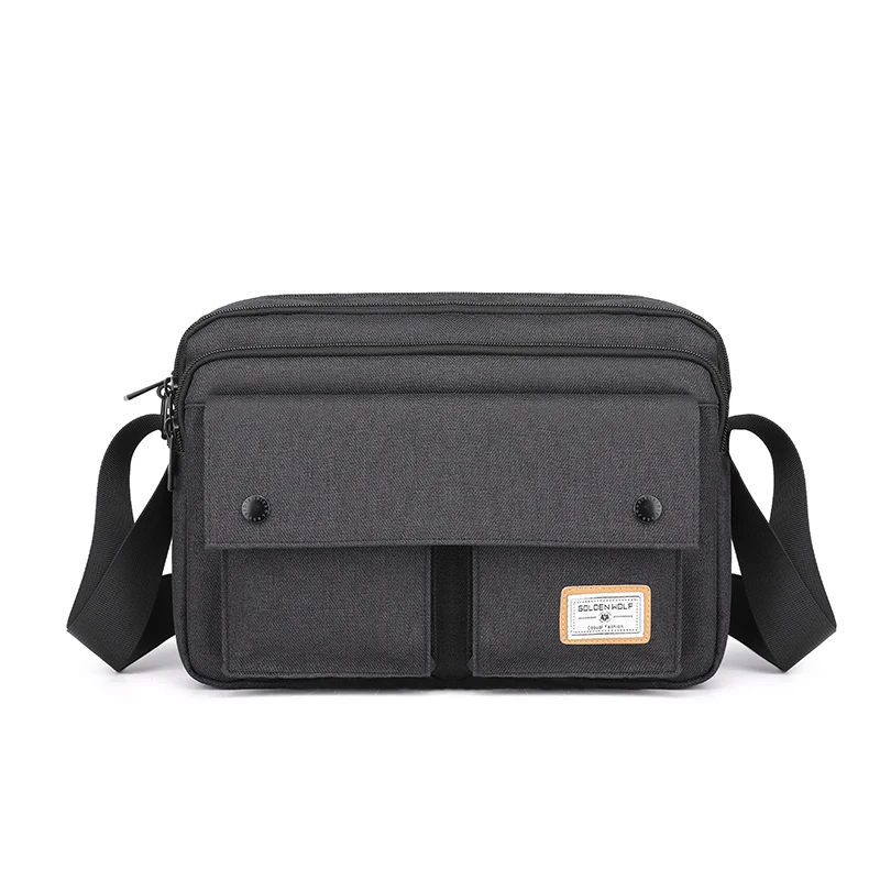 

Top Schoudertas Heren Fanny Packs Unisex Crossbody Bag Phone Shoulder Bag The Single Shoulder Bag, Black/lt grey/blue
