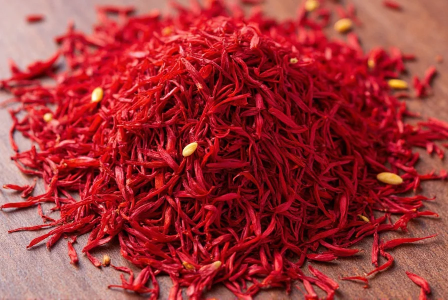 Golden saffron rice served on a white plate