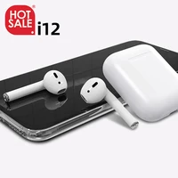 

High Quality HIFI Stereo Earphone i12 V5.0 TWS True Wireless Noise Cancelling Mini Headphone Earbuds with Charging Case