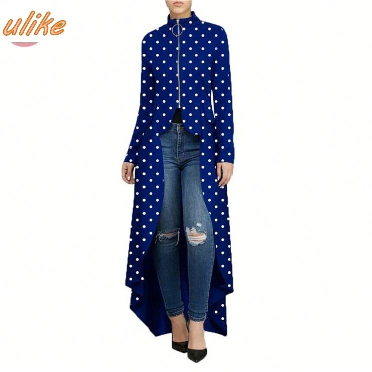 

new style dot print long sleeve turtleneck Slim asymmetric women casual sexy dress