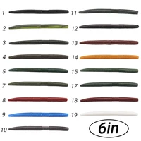 

RUNCL Soft Plastic Stick Bait Anise Scent Fishing Worms for Wacky Rig Bass Lures