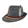 Feather decorative fedora custom wholesale wool felt german tyrolean oktoberfest hat