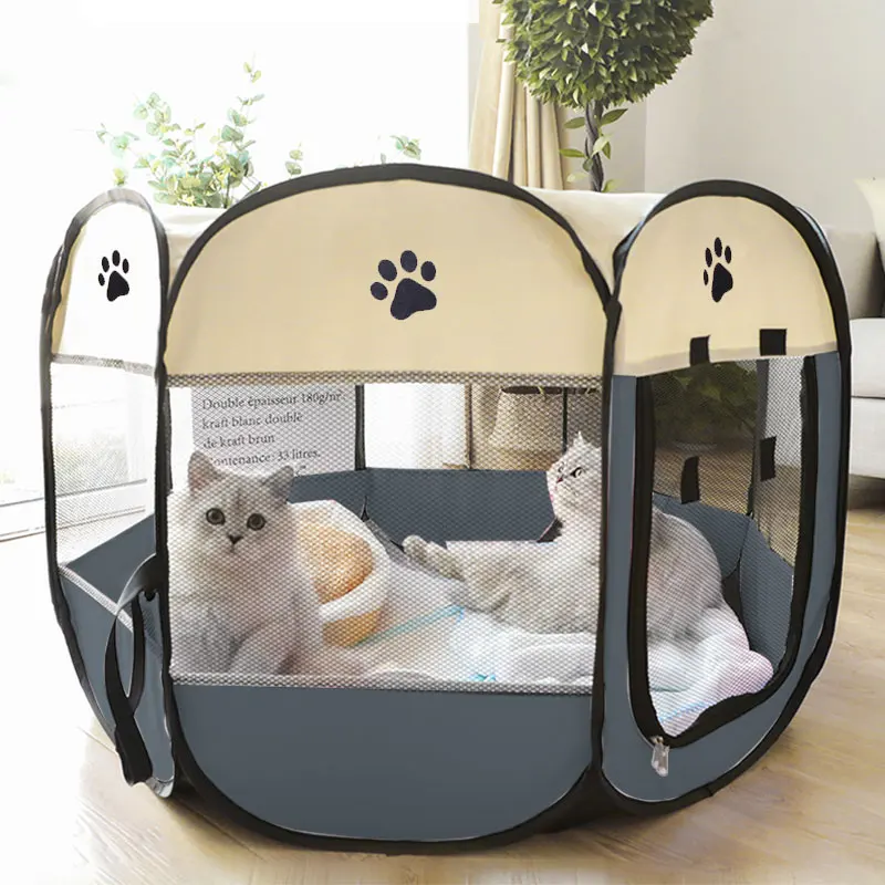 

foldable pet transparent cage stainless folding cat pet cage collapsible small pet cages