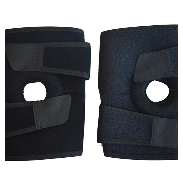 

Custom Logo Knee Brace Side Stabilizers Patella Gel Pads Knee Support, Black