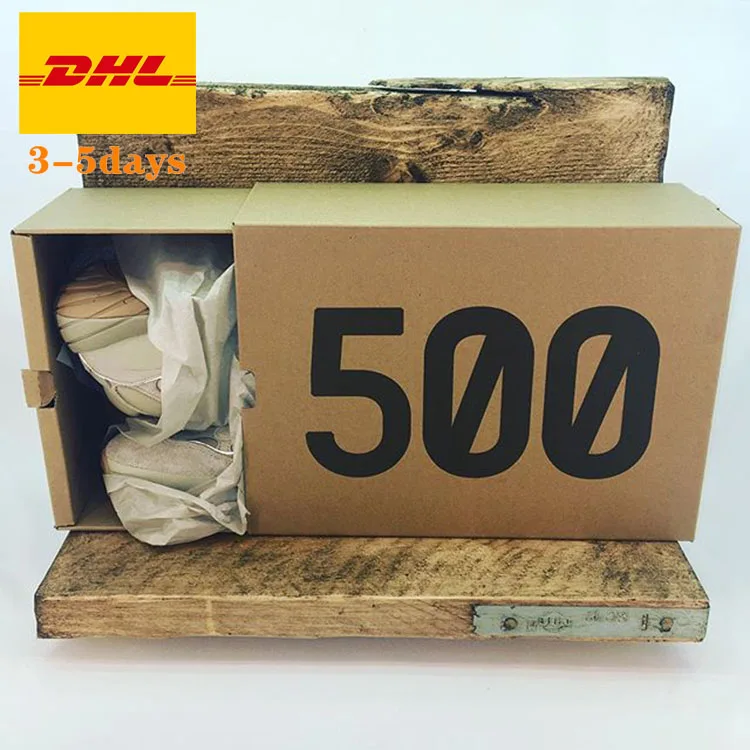 

Large size High Quality putian shoes Genuine Leather Yeezy 500 Salt bone white Fashion Sneakers Yeezy Shoes with shoe box