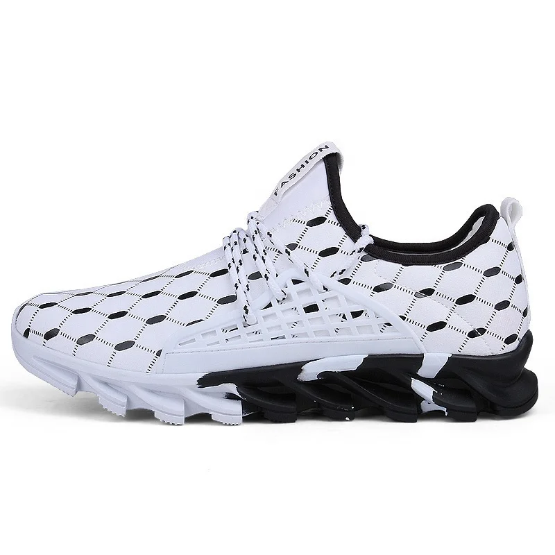 

2021 spring new men's football pattern non-slip breathable casual sports shoes European and American large size wholesale, White,black,orange