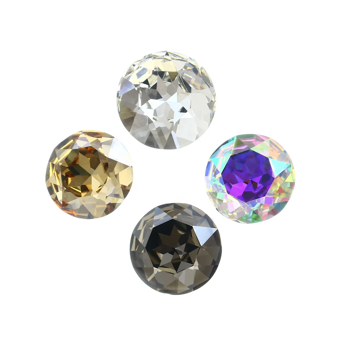 

Mixed colors 27mm round crystal fancy stones for jewelry making