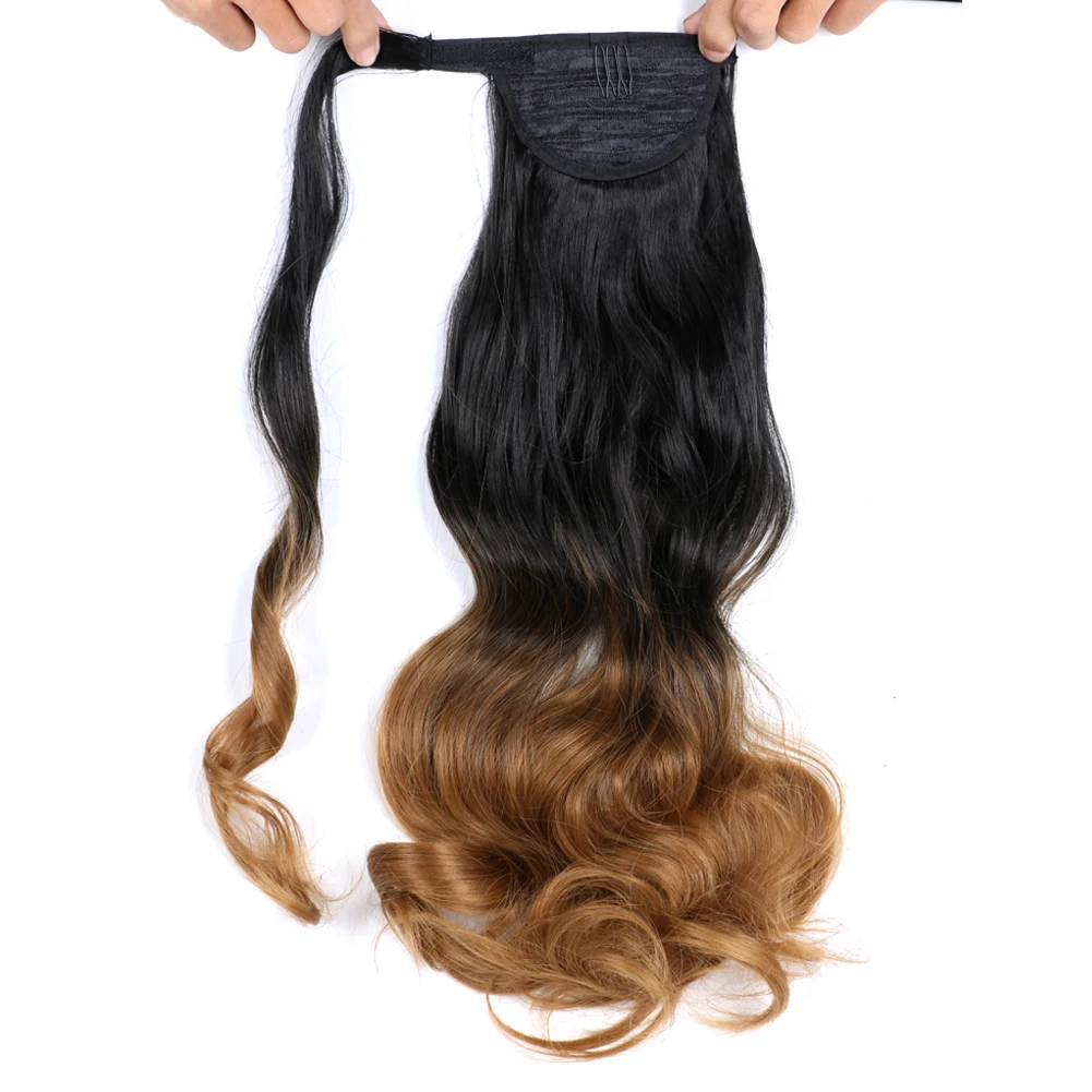 

Wrap Around Long Straight Magic Curly Ponytail Human Hair Remy Hair Extensions Malaysia Hair Clip Ins Natural Color Hairpiece