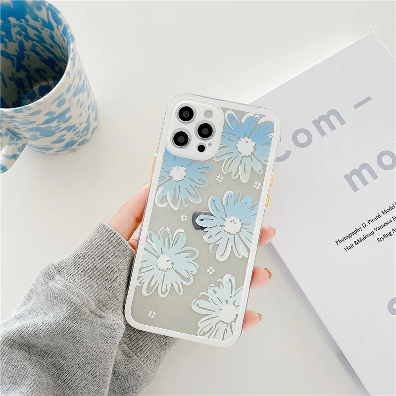 

Cute Flower Phone Case For iPhone 11 Max X XR XS Max 7 8 Plus Shockproof Cover