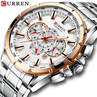 

CURREN 8363 Wrist Watch Men Waterproof Chronograph Military Army Stainless Steel Male Clock Top Brand Luxury Man Sport Watches