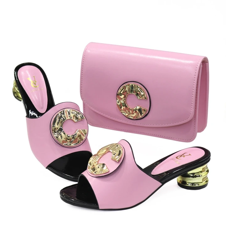 

AB7954 African Wolesales high quality shoes and bag set for Nigeria women