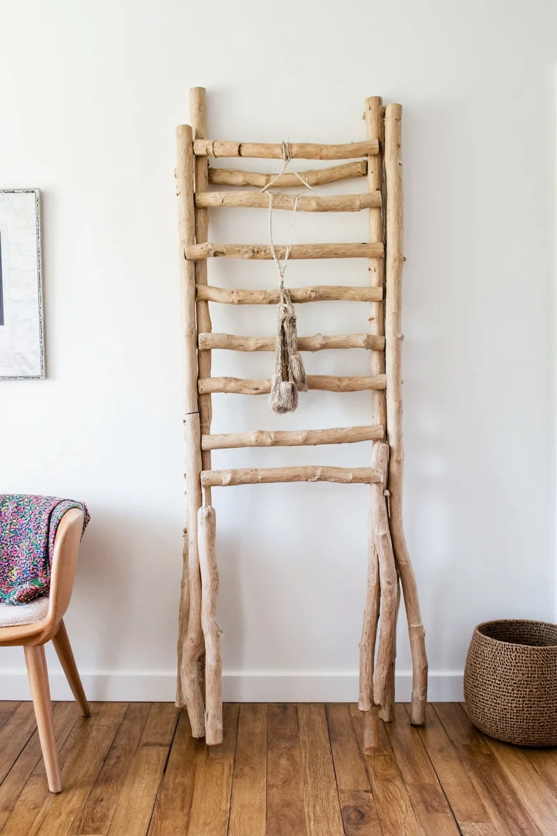 Small wooden trellis with climbing flowers