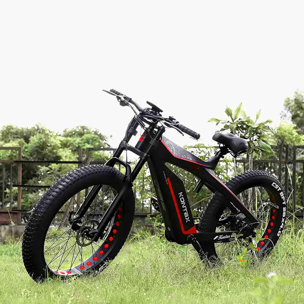 

KONTAX 48V 1000w Electric Dirt Bike Adult 13Ah 26 Inch Fat Tire Electric Bike E Cycle With Pedal Assist System, Customizable