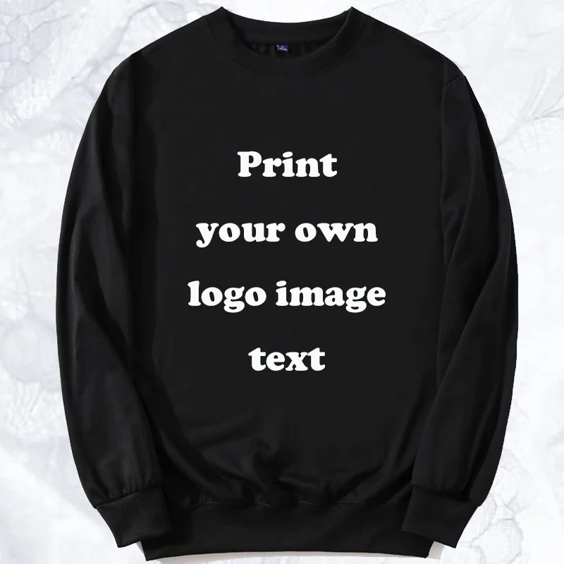 

Custom printing logo picture text men women sweatshirt long sleeve spring and autumn jacket