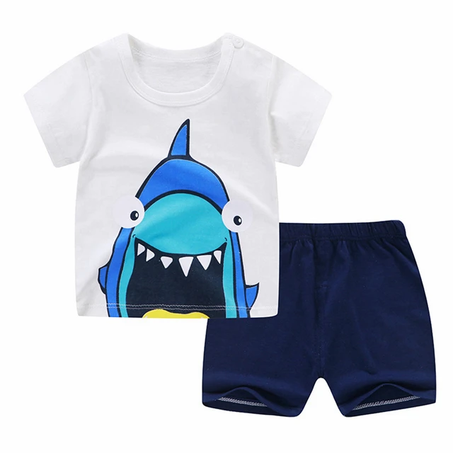 

Bulk Wholesale Kids Clothing Set Cute Toddler Boys Summer Clothes Fashion Cartoon Tshirt and Shorts Children Clothing Sets 20