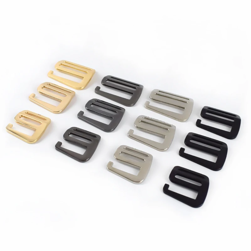 

Meetee BF741 Alloy Three Slide Hook Adjustable Buckle Handbag Webbing Slider Diy Belt Loop Parts Accessories