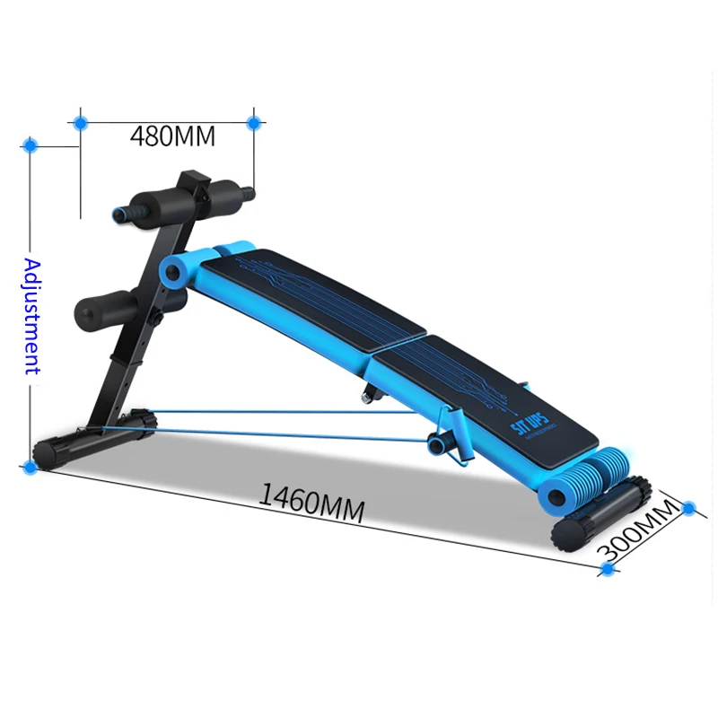

Training bench adjustable exercise bench height press multi functional, Black/red